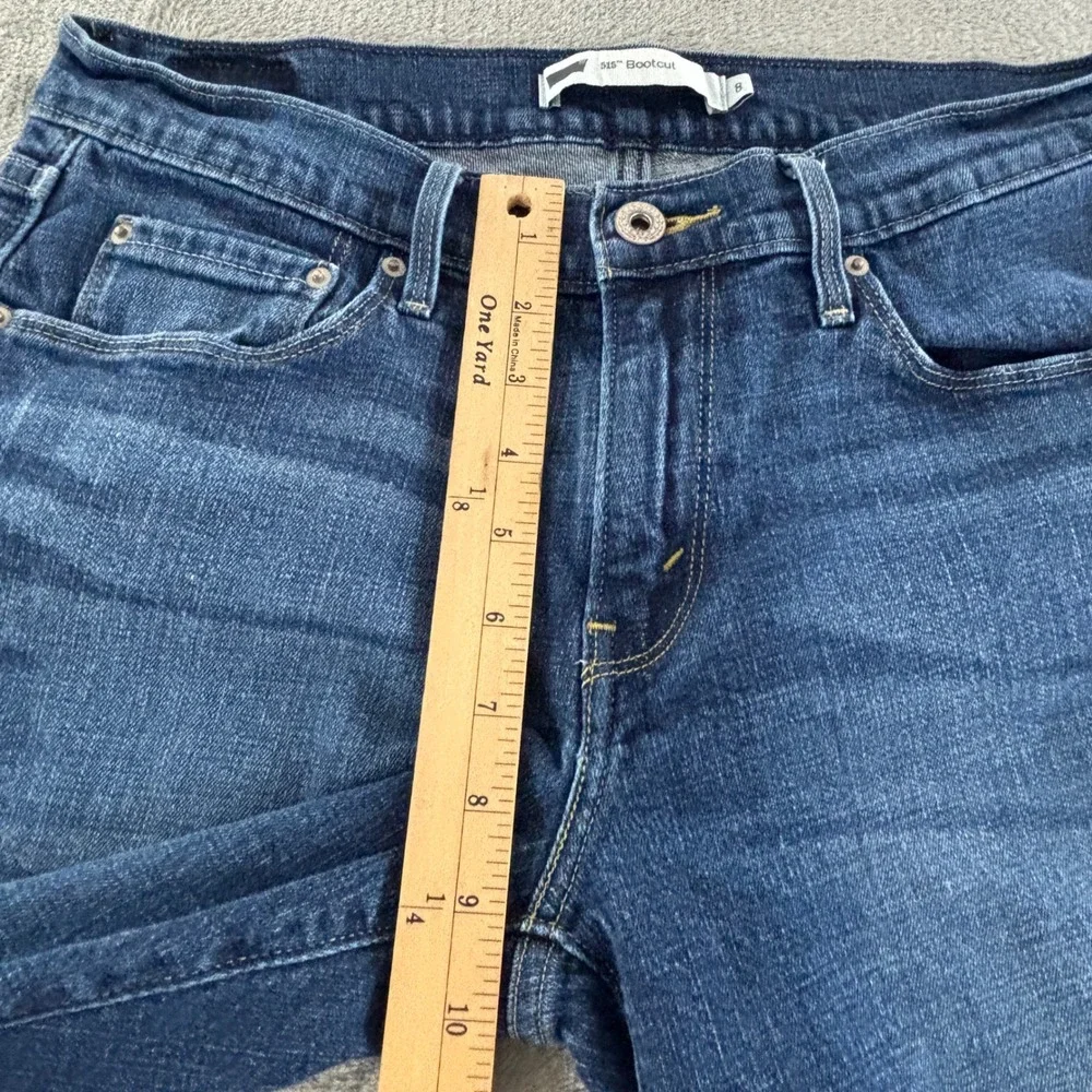 Levi's 515 Bootcut Jeans Womens 8 29x30 Dark Wash‎ Mid Rise Stretch Denim